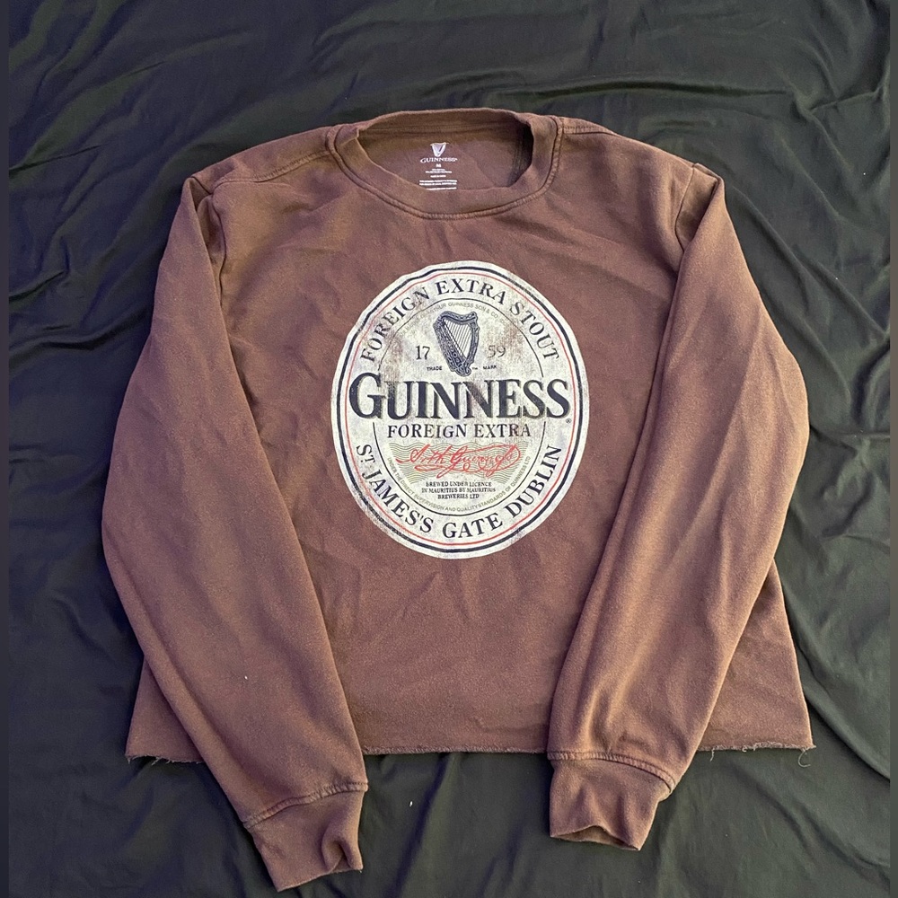 Cropped Brown Crewneck